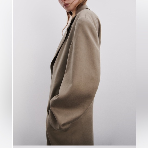 ZARA STRAIGHT CUT ZW WOOL COAT LIMITED EDITION - Picture 5 of 11